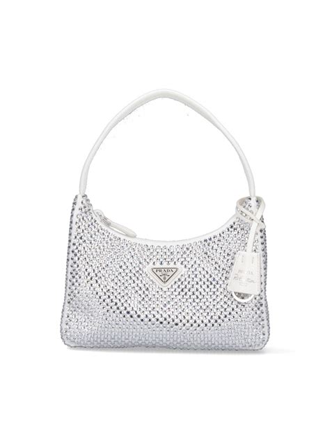 prada rhinestone bag white|prada rhinestone mini bag.